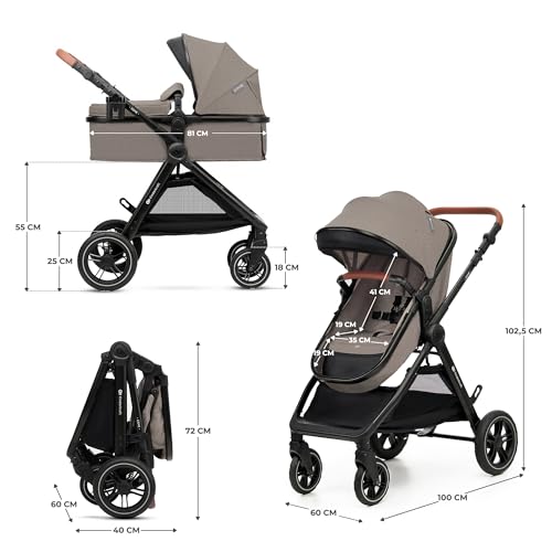 Kinderkraft ESME 3-in-1 Multifunktionskinderwagen: Babywanne, Sportwagen, Maxi-Cosi