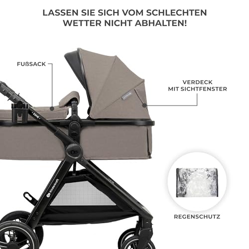 Kinderkraft ESME 3-in-1 Multifunktionskinderwagen: Babywanne, Sportwagen, Maxi-Cosi