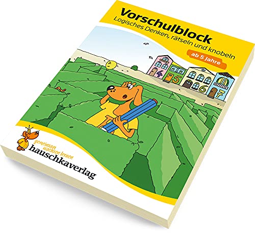Preschool block from 5 years for boys and girls: Logical thinking, puzzles and brain teasers