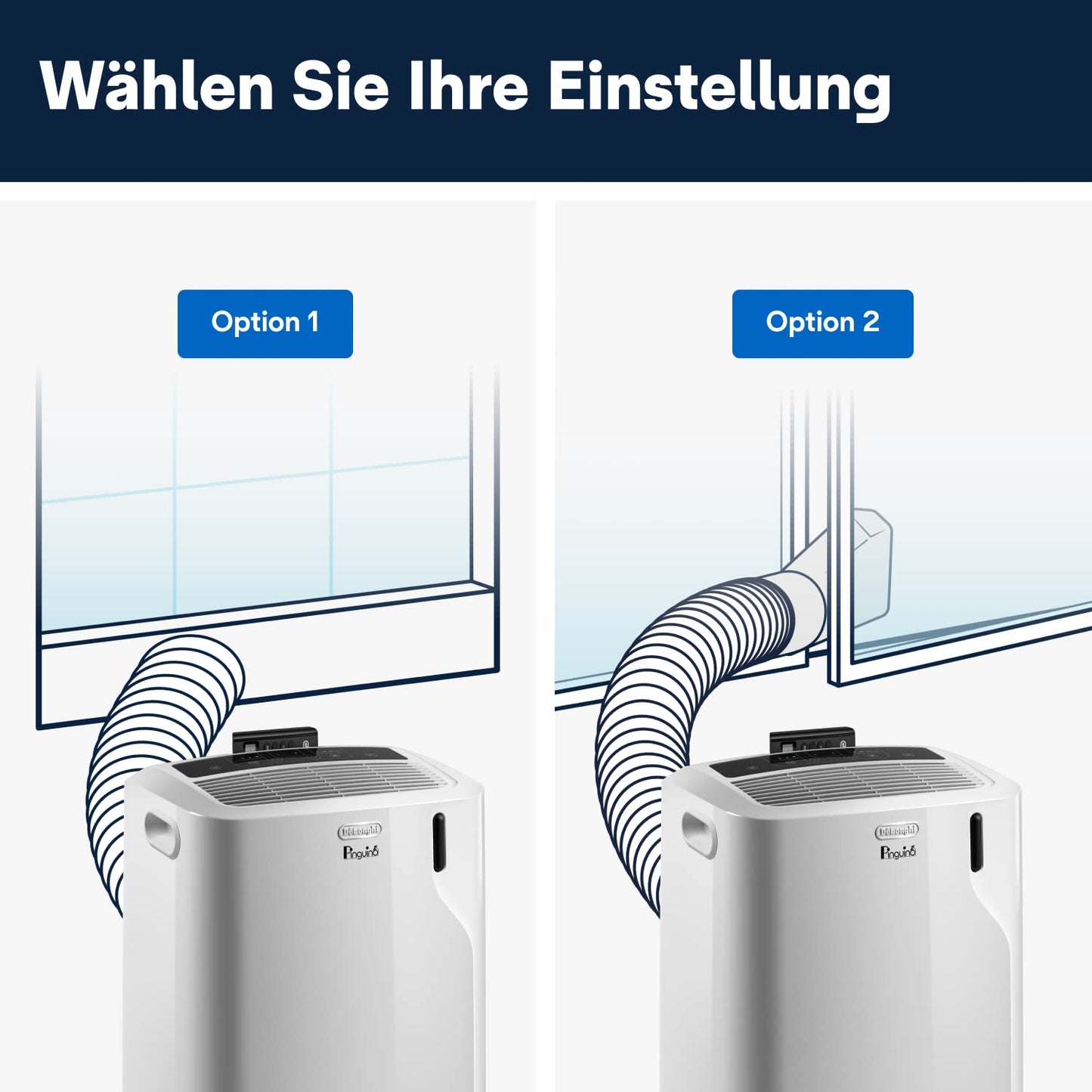 De'Longhi 'Pinguino' (PAC EM82) Mobile Klimaanlage für Räume bis zu 80m³ | 9.400 BTU, 2,4 kW