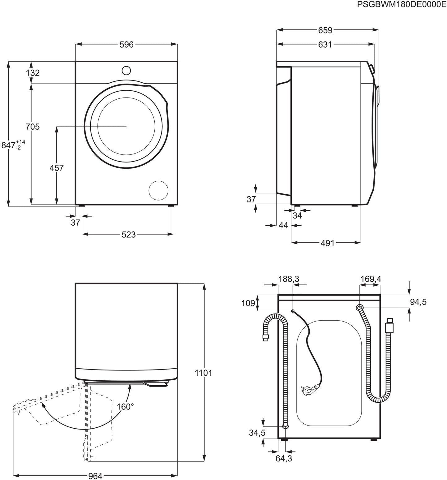 AEG Serie 6000 mit ProSense® (L6AMZ49FL) Waschmaschine (9kg): Leise, Mengenautomatik