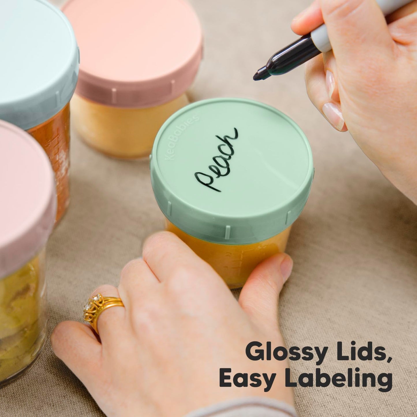Baby Food Freezing Containers Made of Glass (8 Pack) - Baby Food Storage