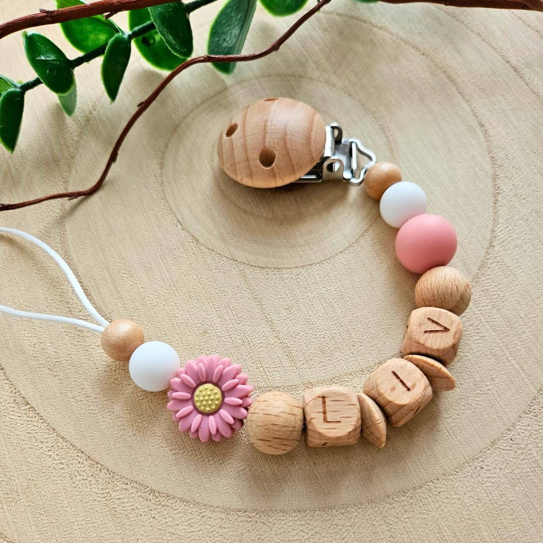 Lovely Schnullerkette: Personalisiertes Baby Geschenk für Mädchen und Junge