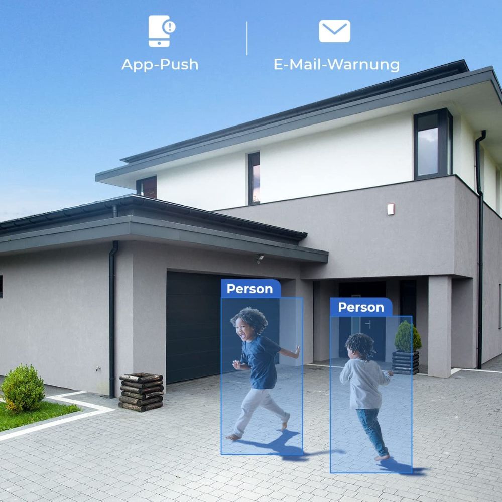 Reolink 4K-Überwachungskamera-Set (RLK8-800B4): Innen und Outdoor, Personenerkennung, Fahrzeugerkennung