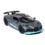Bugatti Divo Modellauto 1:32 | Spielzeugauto aus Metall in Farbe Grau: perfekt für Sammler