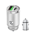 100W USB Auto-Mini-Schnellladegerät | Dual Ports, Typ C: mit Zugring