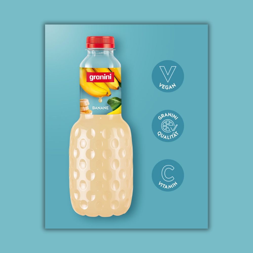 granini Trinkgenuss Banane (6x 1 Liter) mit Pfand: Vegan, Natürlich