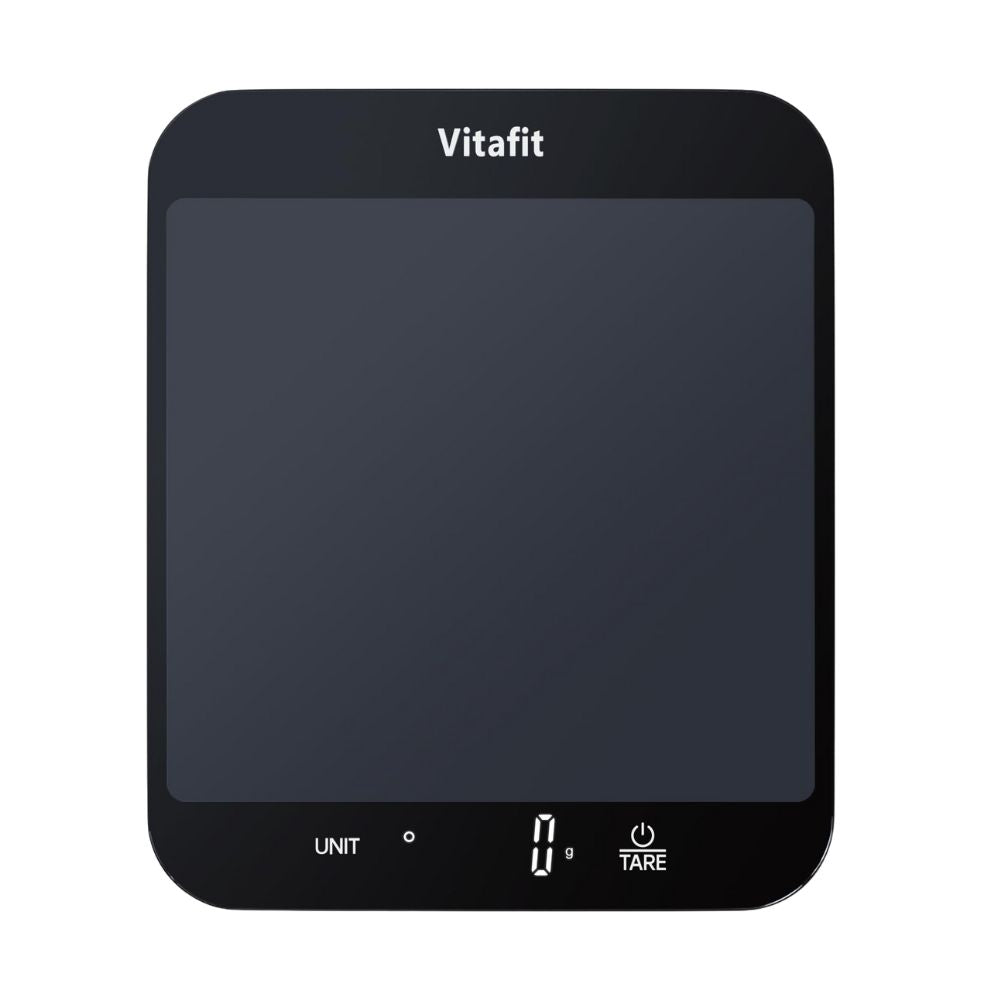 Vitafit (VT707) Multifunktionale Digitale Küchenwaage mit LED-Display aus gehärtetes Glas