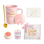 Pink Marble Coffee Mugs Gift Set for Mother's Day (340ml)