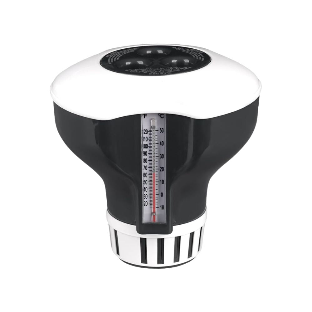 Carrie Box Dosierschwimmer inkl. Thermometer: Chlordosierer, Einstellbar, 20 bis 200g