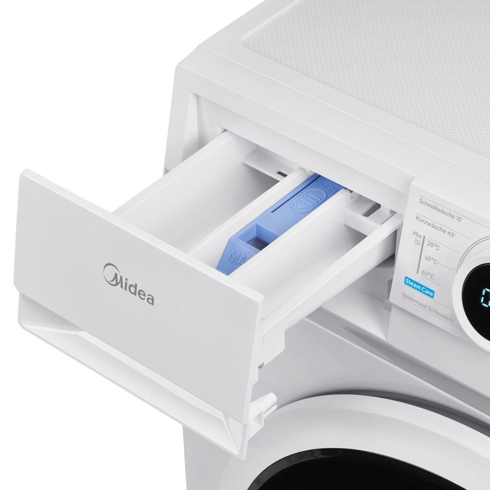 Midea (MF10EW70B) Waschmaschine (7kg): Inverter Quattro Motor & Dampffunktion