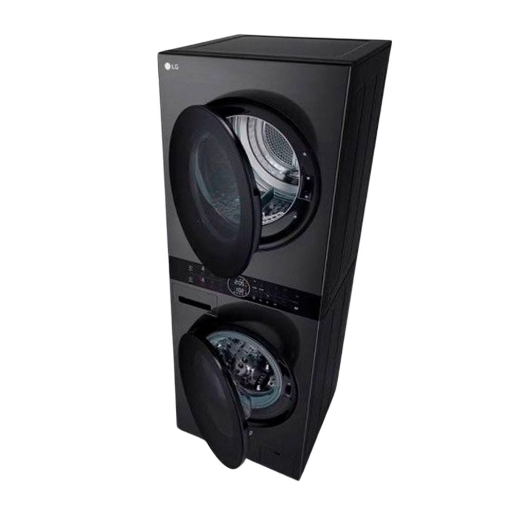 LG (WT1210BBF) Washtower: Waschmaschine - 12kg & Trockner - 10 kg | Einheitliches Panel, WiFi, Schwarz