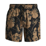 BOSS 'Alain' Badeshort Herren mit Blumen-Print, Seitenstreifen & Kordelzug: Schnelltrocknend