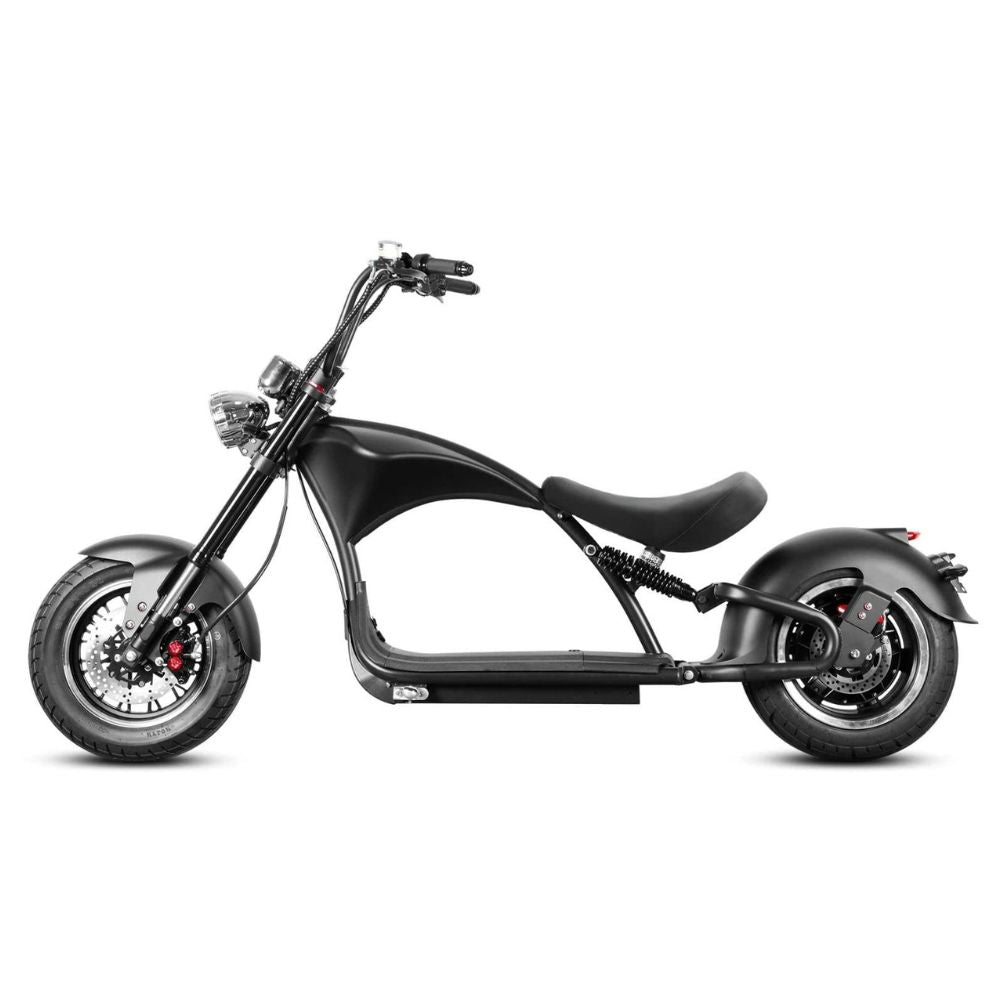 Chopper X9 Plus Elektroroller mit Straßenzulassung: 3000W, 60V/20Ah Lithium-Akku (Schwarz)