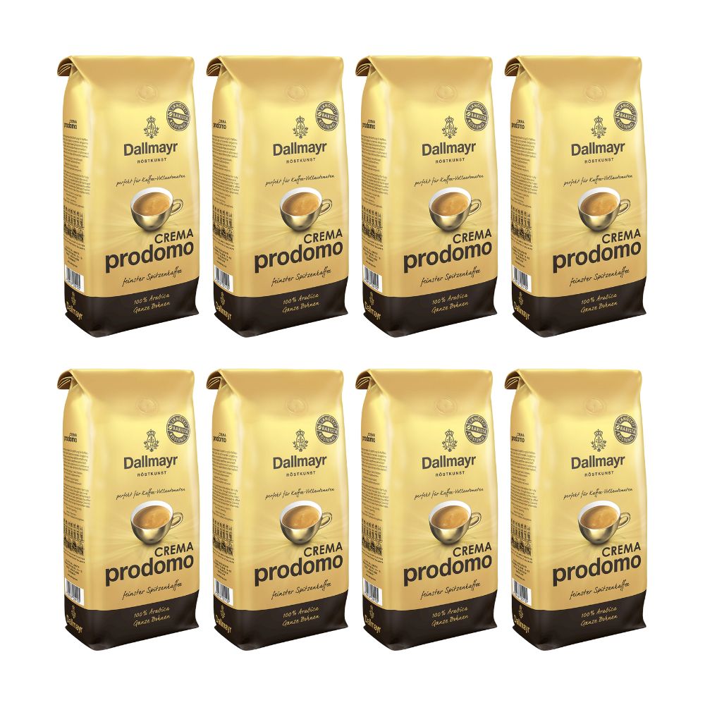 Dallmayr Crema Prodomo Ganze Kaffeebohnen (8x1kg): Arabica-Top-Mix