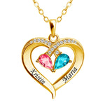 Personalized Heart Necklace with Birthstone | Gift for Special Occasions