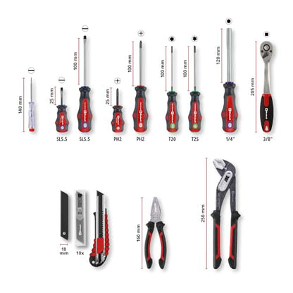 Original Einhell E-CASE 80-piece tool case (tool set for the workshop or at home)