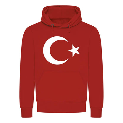 TÜRKiYE Kapuzenpullover mit türkische Mond und Stern Flagge in Rot