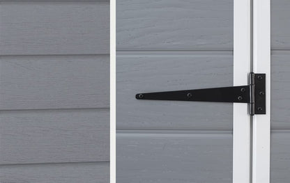 Keter Manor Gartenhaus (4x3) auch für kleine Gärten: Wetterfest, Kunststoff, Grau