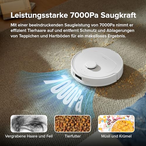 roborock Qrevo S vacuum and mop robot with 7000Pa | Self-cleaning &amp; navigation