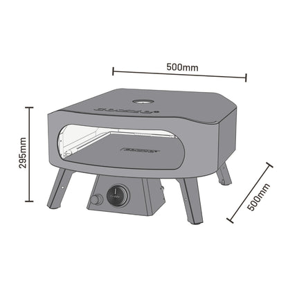 COZZE Mini Gas-Pizzaofen (50mbar) mit Regulator für kleine Pizzen