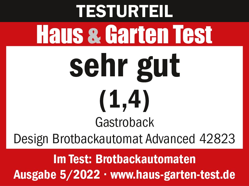 GASTROBACK Fully Automatic Bread Maker Advance - Bread Maker | Timer Function, Ingredient Compartment