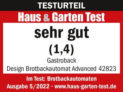 GASTROBACK Fully Automatic Bread Maker Advance - Bread Maker | Timer Function, Ingredient Compartment