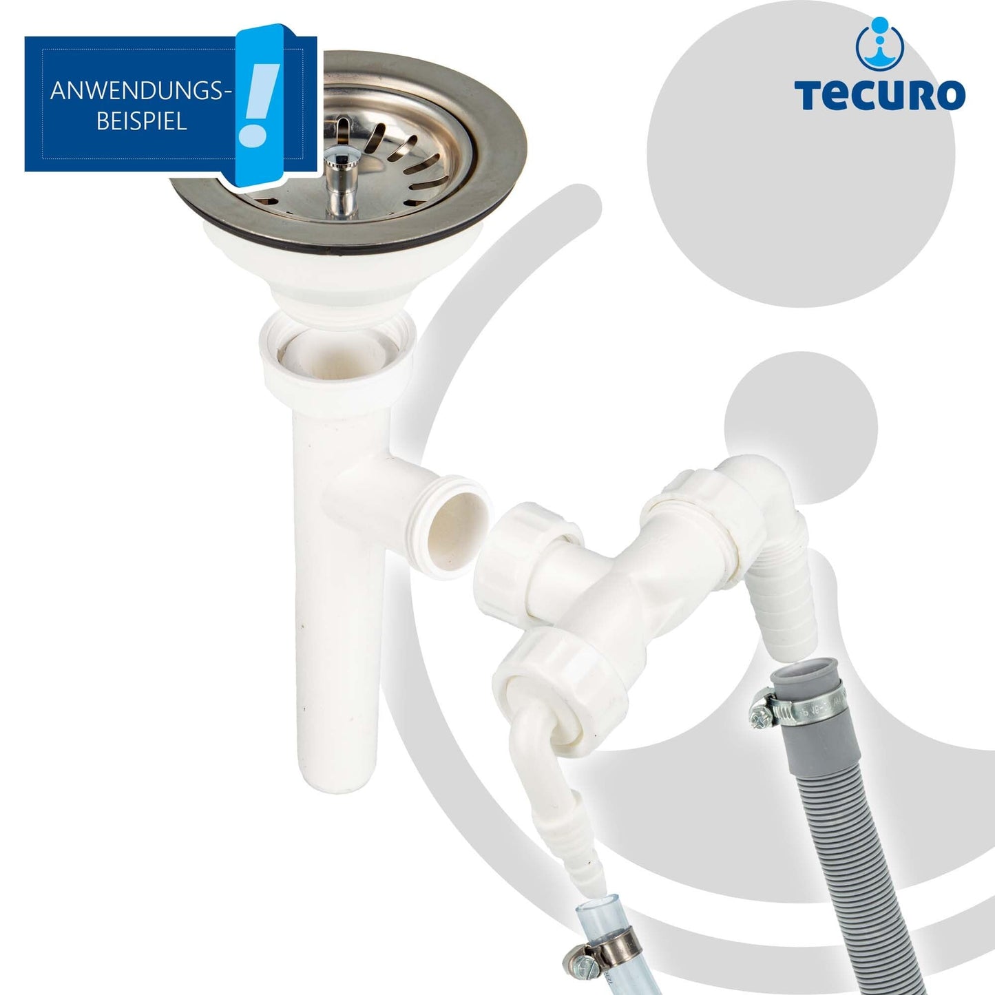 tecuro washing machine double connection for dryer and washing machine: Easy installation