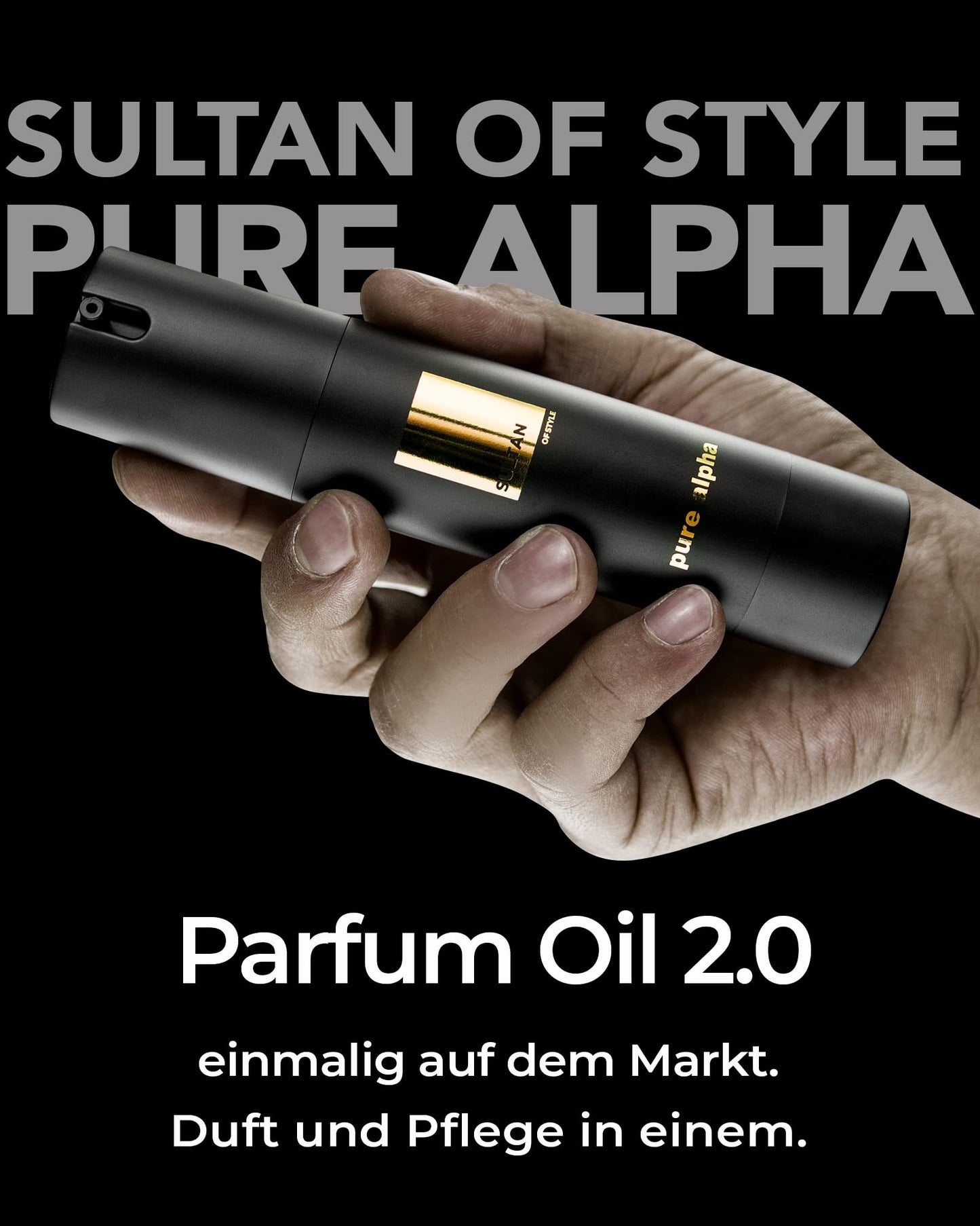 Sultan of Style 'Pure Alpha' Perfume Oil for Men | Spicy &amp; Fresh Fragrance: 100% Alcohol-Free