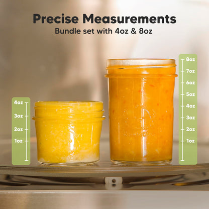 Baby Food Freezing Containers Made of Glass (8 Pack) - Baby Food Storage