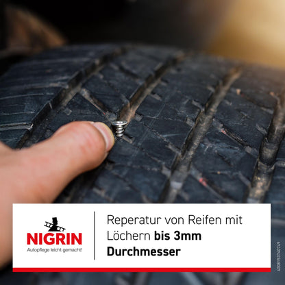 NIGRIN Reifendicht (500ml): Sofortige Pannenhilfe repariert Löcher im Handumdrehen