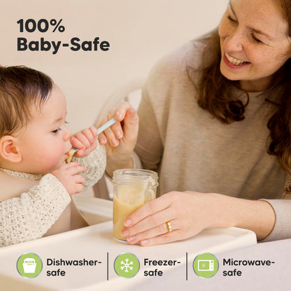 Baby Food Freezing Containers Made of Glass (8 Pack) - Baby Food Storage