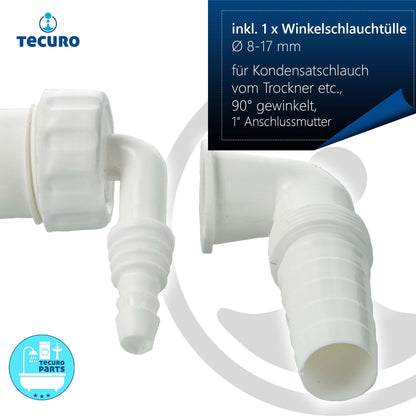 tecuro washing machine double connection for dryer and washing machine: Easy installation