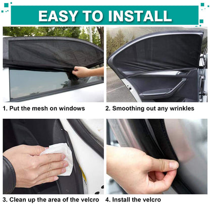 WIN.MAX Universal Car Sunshade for Baby with Certified UV Protection (2 Pack-XL)