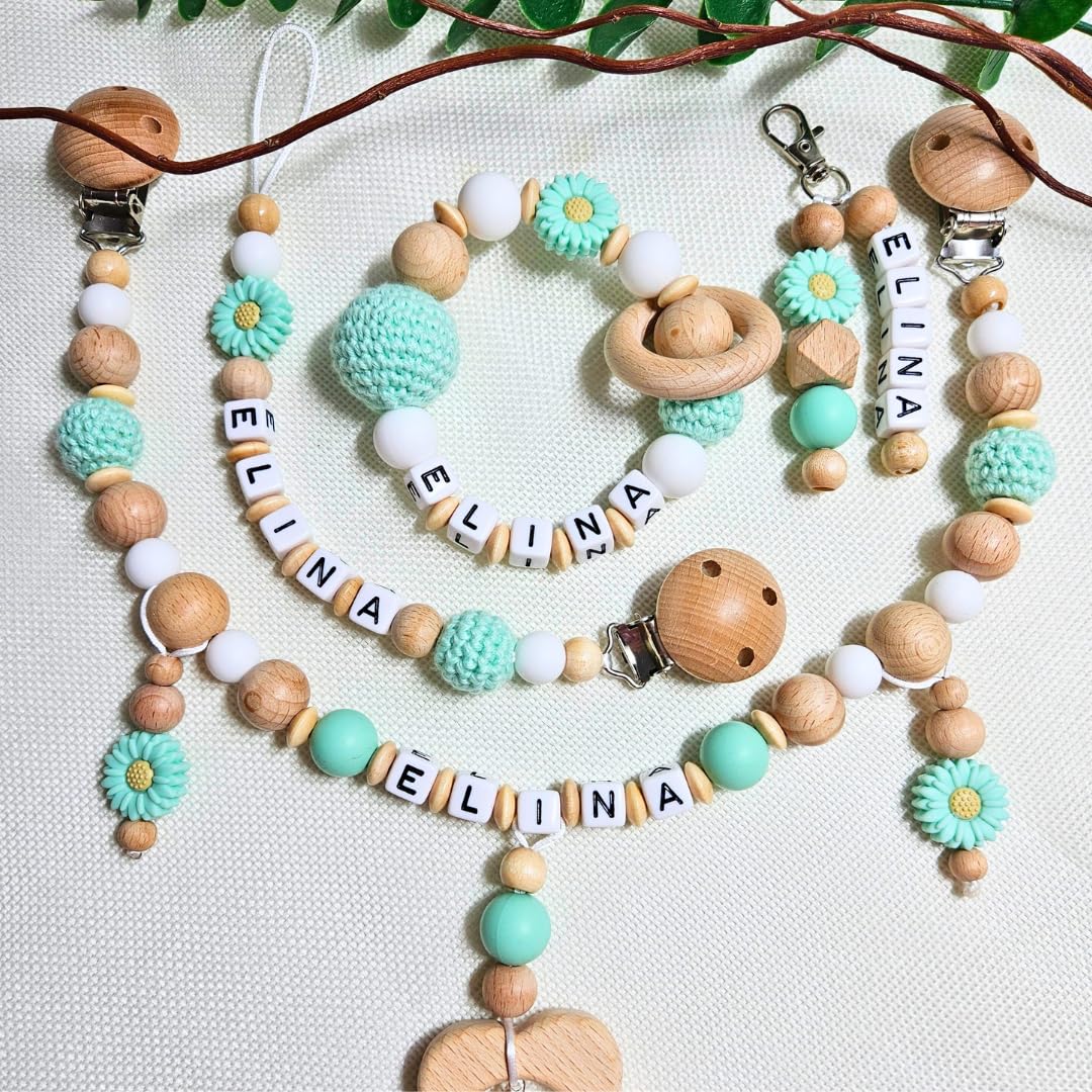 Lovely Schnullerkette: Personalisiertes Baby Geschenk für Mädchen und Junge