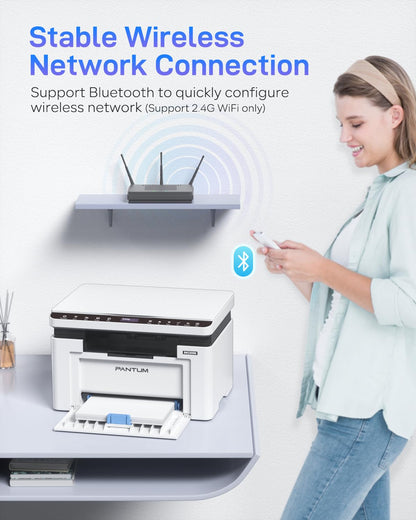PANTUM (BM2309W) 3-in-1 Multifunktionsgerät | Laserdrucker, Scanner, Kopierer: WLAN, Airprint