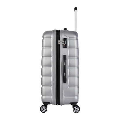 PROBEETLE BY EMINENT 'Voyager VII' Super-Leichtes Hartschalen Reisekoffer | Erweiterbar, Anti-Kratz, TSA-Schloss (Silber)
