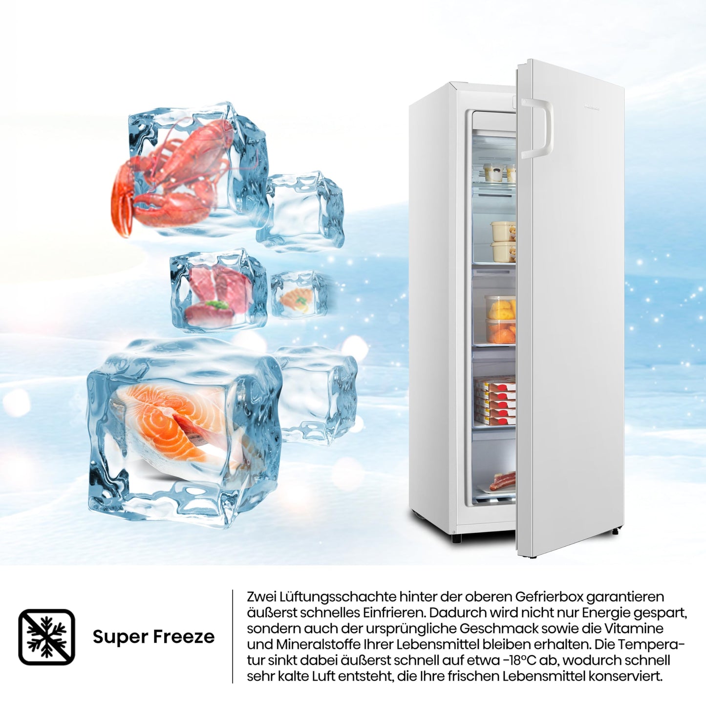 Hisense (FV191N4AW2) Freezer - TotalNoFrost - Door Alarm - Multiflow 360° | 205kWh