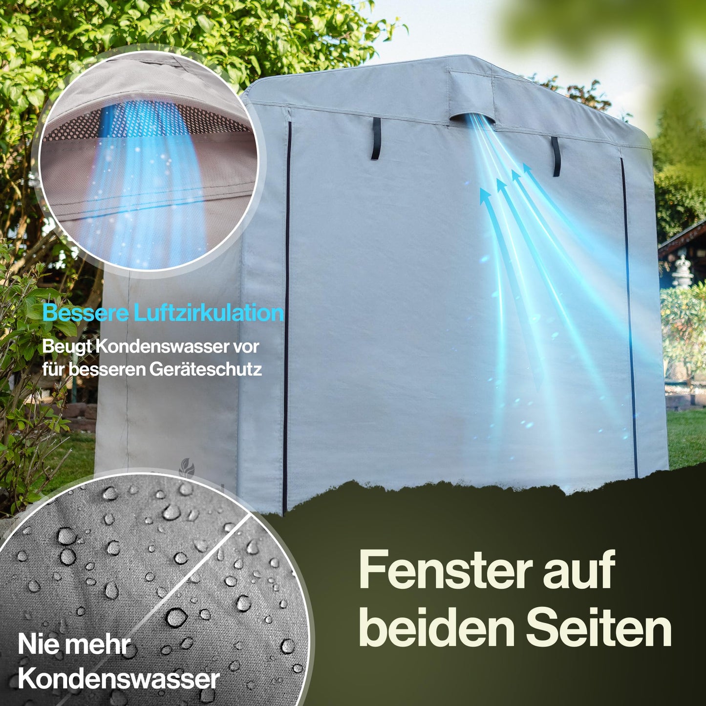 Silbergard bicycle garage with extra depth for e-bikes: weatherproof &amp; tear-resistant