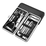 19-Piece Stainless Steel Travel Manicure Set | Professional Care Kit with Premium Case