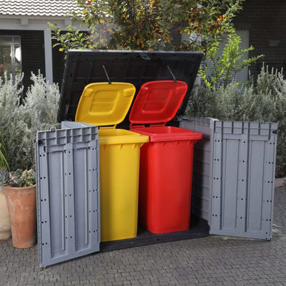Keter Store It-Out-Pro Wheelie Bin Storage Unit (1200L): Robust waste container, weatherproof, lockable