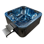 Outdoor whirlpool 'Torina Ocean Blue' for 5 people: With powerful massage & LED color light therapy