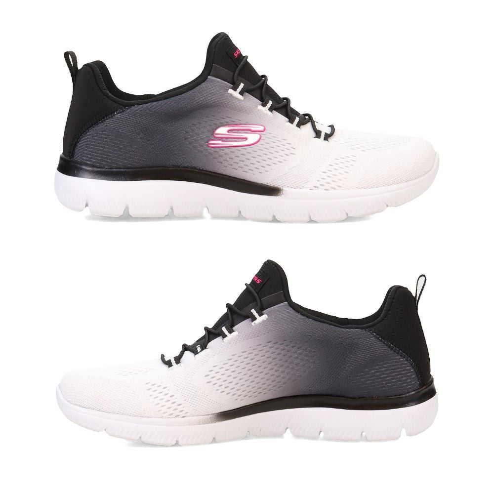 Skechers 'Summits Bright Charmer' Slip-On Women's Sneaker with Black/White Mesh Trim