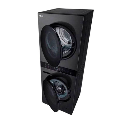 LG (WT1210BBF) Washtower: Waschmaschine - 12kg & Trockner - 10 kg | Einheitliches Panel, WiFi, Schwarz