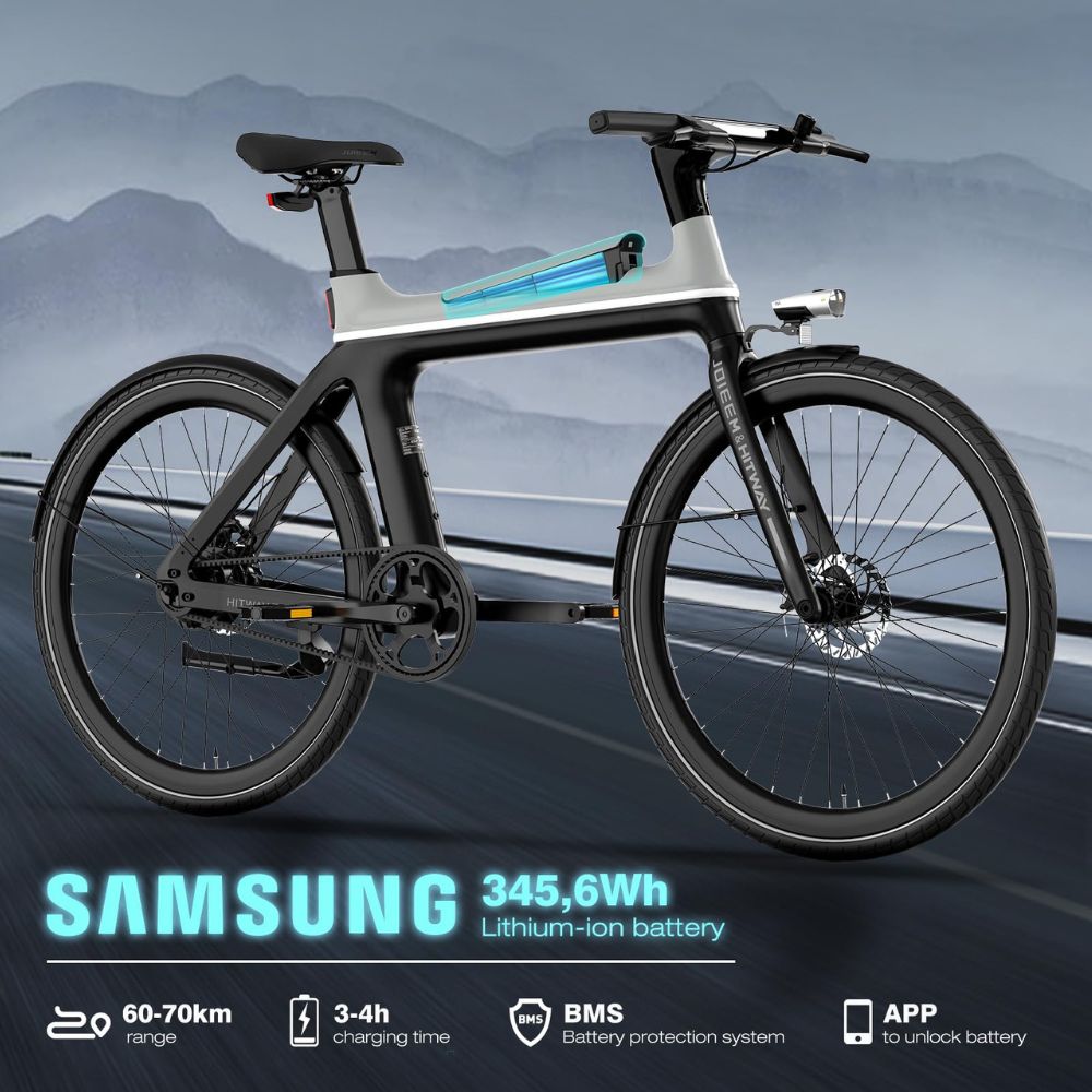 HITWAY E-Bike City Bike 700C Pedelec: 250W, Samsung motor with 345.6Wh battery, APP