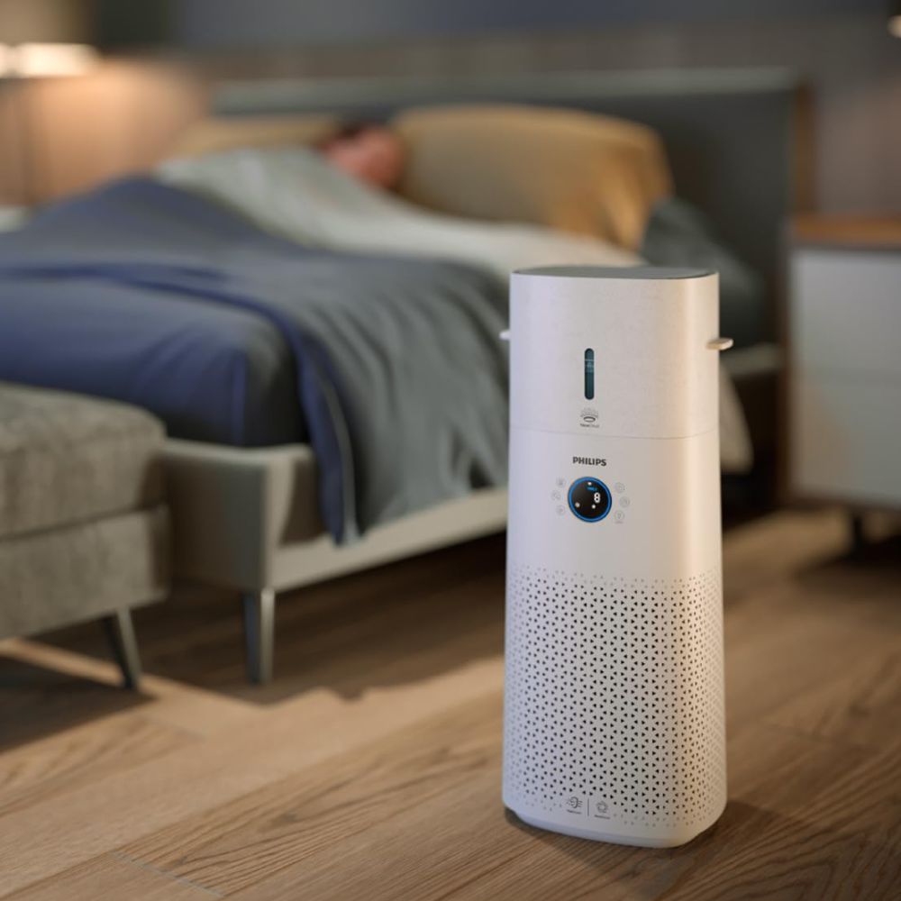 Philips 3000 Series 2-in-1-Kombigerät für Luftreinigung und -befeuchtung: NanoProtect HEPA- und Aktivkohlefilter