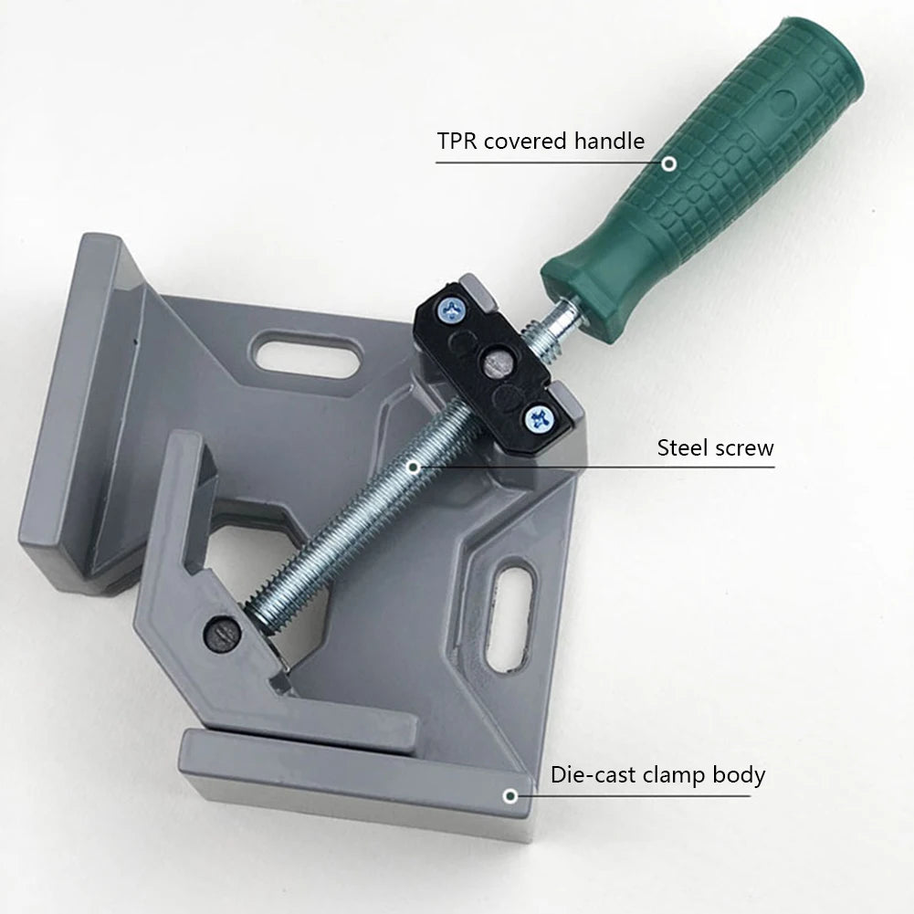 90 Grad Winkelspanner | Hochwertige Legierungsklemme für präzise Ecken bei Holz, Metall und Glas2
